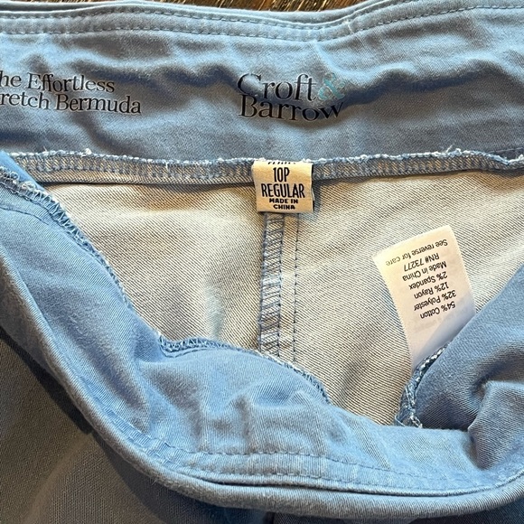 Light blue stretch Bermuda shorts petite 10 - Picture 5 of 5